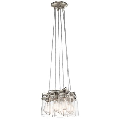 KICHLER Suspensions brinley nickel 6x60w e27
