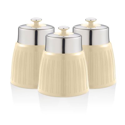 SWAN  SWKA1024CN Retro Lot de 3 bo&icirc;tes Cr&egrave;me