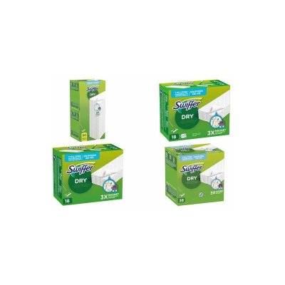  Swiffer Lot De 2 Bo&icirc;tes De 18 Chiffons Secs Anti-Poussi&egrave;re Olympia