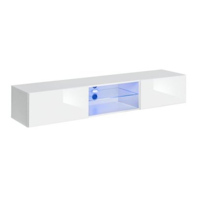 PARIS PRIX Switch - Banc TV mural Switch RTV 3 - L 180 x P 40 x H 30 cm - Blanc