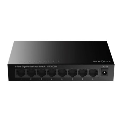 STRONG Switch Ethernet  SW8000M 8 ports Gigabit M&eacute;tal Noir