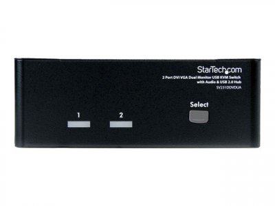 STARTECH.COM Switch kvm usb 2 ports dvi vga avec audio - commutateur usb 2.0 SV231DDVDUA