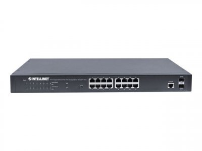 INTELLINET Switch r&eacute;seau RJ45/SFP  561198 16 ports fonction PoE 1 pc(s)