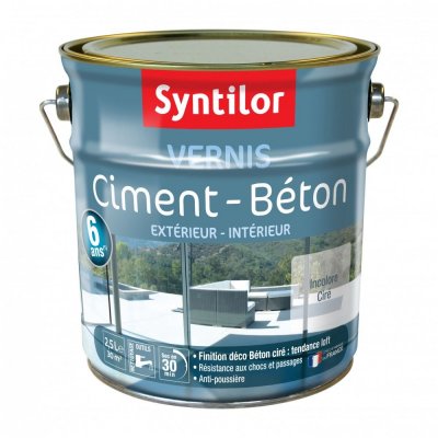 SYNTILOR  - Vernis Ciment - B&eacute;ton 6 Ans Incolore Cir&eacute; 2,5L