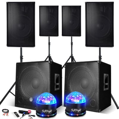 BM SONIC Syst&egrave;me Sonorisation Complet -  - Pack 4400W - 4 enceintes - Bluetooth/USB - 2x SUB 38cm