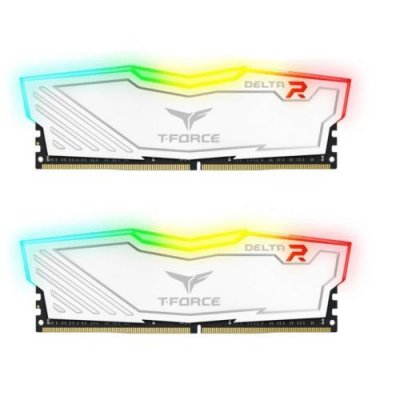 TEAM GROUP T-Force Delta RGB - 2 x 8 Go - DDR4 3200 MHz CL 16 - Blanc
