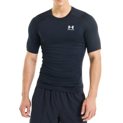 UNDER ARMOUR T-shirt  HeatGear Compression manche courte noir blanc - S