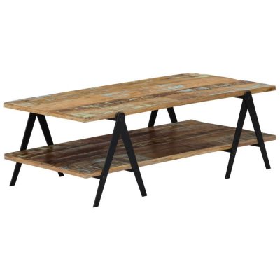 Table basse 115x60x40 cm bois de r&eacute;cup&eacute;ration massif