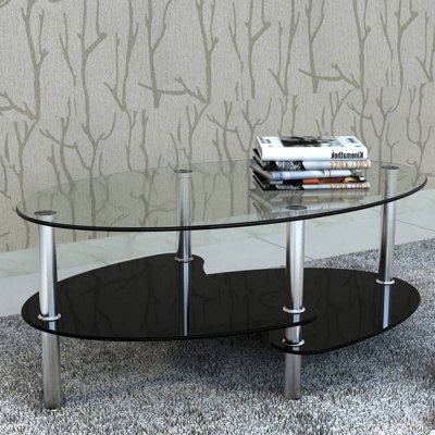 Table basse avec design exclusif Noir vidaXL - Black