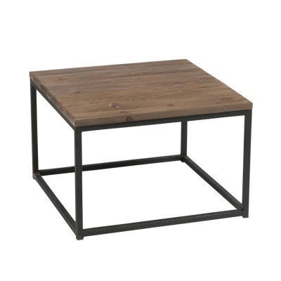 Table basse bois et m&eacute;tal minimaliste