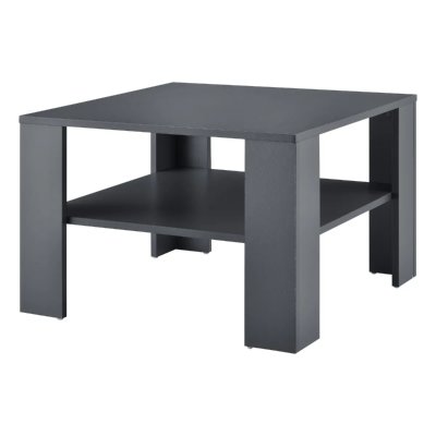 Table Basse De Salon Aachen 60 x 60 x 40 cm Gris Fonc&eacute; [en.casa]