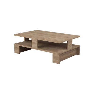 Table basse en panneaux m&eacute;lamin&eacute;s beige