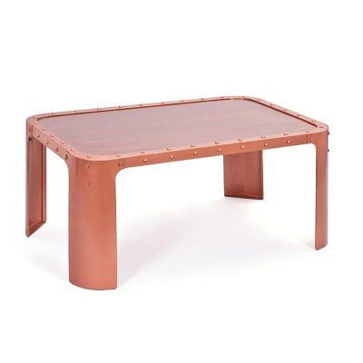 Table basse Gormur - 70 x 110 x 45 cm - M&eacute;tal - Cuivre 