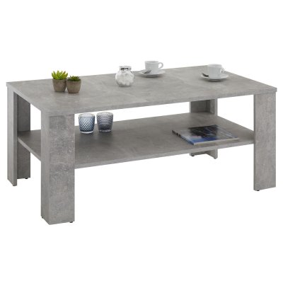 Table basse LORIENT, en m&eacute;lamin&eacute; d&eacute;cor b&eacute;ton 
