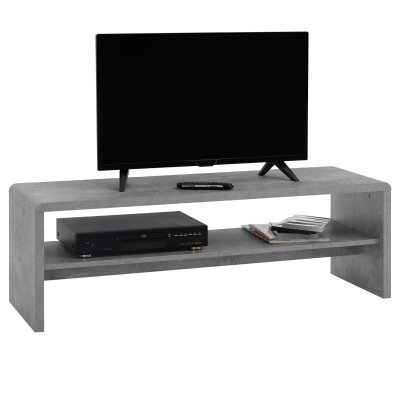IDIMEX Table basse / Meuble TV NOELLE, en m&eacute;lamin&eacute; d&eacute;cor b&eacute;ton 