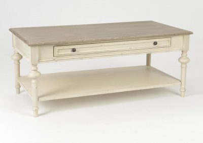 Table basse rectangulaire 1 tiroir 1 tablette l120 - neyla