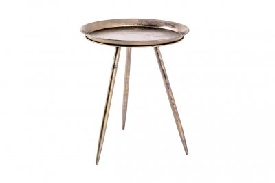 Table basse ronde shyna en m&eacute;tal 44cm - bronze SHYMETAB44BR