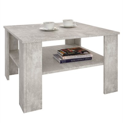 Table basse SEJOUR, en m&eacute;lamin&eacute; d&eacute;cor b&eacute;ton 