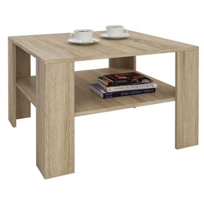 Table basse SEJOUR, en m&eacute;lamin&eacute; d&eacute;cor ch&ecirc;ne sonoma 