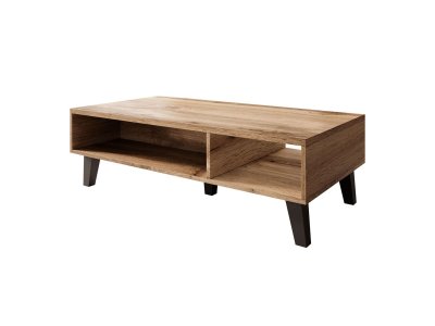 Table basse style Industriel 110 cm Bois / Gris