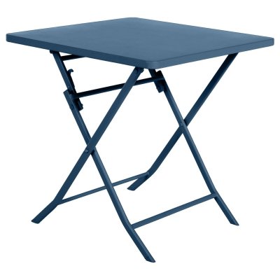 HESPERIDE Table carr&eacute;e pliante greensboro 2p bleu indigo hesp&eacute;ride - bleu indigo