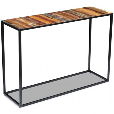 Table console bois de r&eacute;cup&eacute;ration massif 110 x 35 x 76 cm