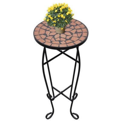 VIDAXL Table d'appoint Mosa&iuml;que Terre cuite  Couleur terre cuite