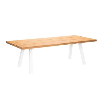 JARDILINE Table d'ext&eacute;rieur esprit bord de mer - Naturel - 240 x 100 x 74 cm