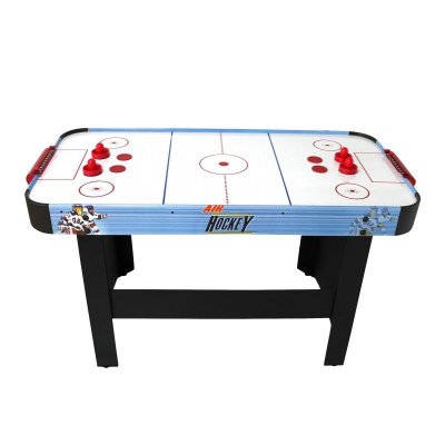 PLAY4FUN Table de Air-Hockey pour Enfant - Air souffl&eacute; - 142 x 72 x 81 cm - Noir/Bleu