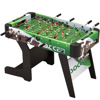 KANGUI Table de baby foot d'int&eacute;rieur pliable 22 figurines 3 balles inclues 2 &agrave; 4 joueurs