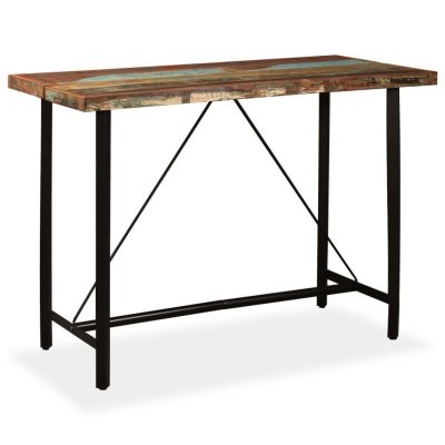Table de bar Bois massif de r&eacute;cup&eacute;ration 150 x 70 x 107 cm