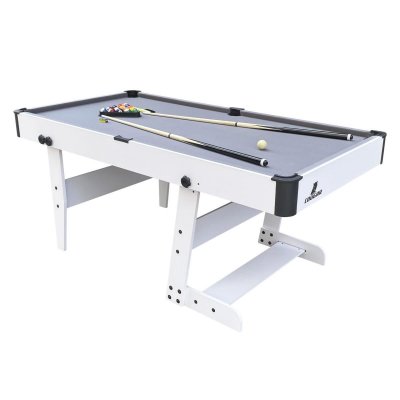 COUGAR Table de Billard pliable  Hustle L - Blanc/Gris - Int&eacute;rieur - Accessoires inclus