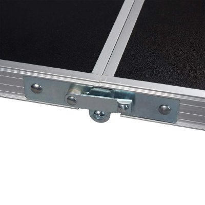 HELLOSHOP26 Table de camping table pliante r&eacute;glable 120 cm noir 19_0000974