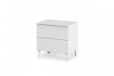Table de chevet 2 tiroirs bois blanc ilona l 50 cm FOCOM7832BO