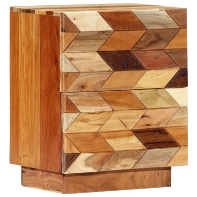 Table de chevet 40 x 30 x 50 cm bois de r&eacute;cup&eacute;ration massif