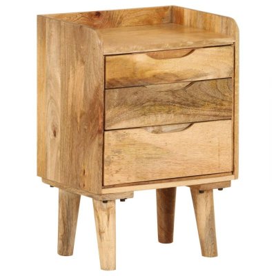 Table de chevet bois de manguier massif 40 x 30 x 59,5 cm