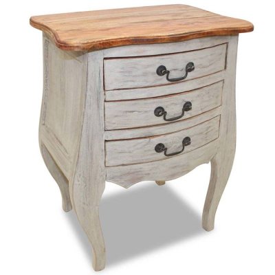 Table de chevet bois de r&eacute;cup&eacute;ration massif 48 x 35 x 64 cm