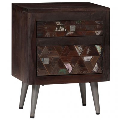Table de chevet bois de r&eacute;cup&eacute;ration solide 40 x 30 x 50 cm