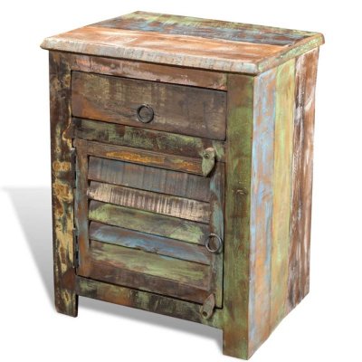 Table de coin avec 1 tiroir et 1 porte bois de r&eacute;cup&eacute;ration