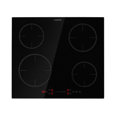 KLARSTEIN Table de cuisson &agrave; induction encastrable  Virtuosa EcoAdapt - 4 zones - 7200W - Noir 