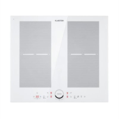 KLARSTEIN Table de cuisson - Delicatessa 60 - Plaque vitroc&eacute;ralique - 7000W - Minuterie - Blanc