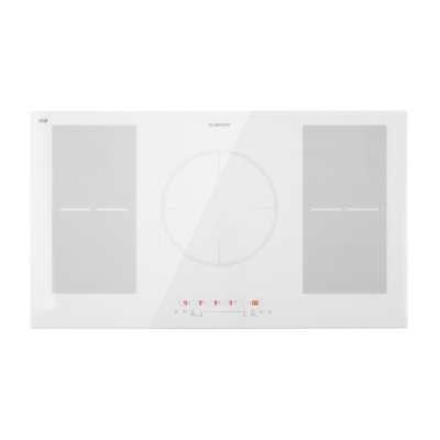 KLARSTEIN Table de cuisson - Delicatessa 90 Flex - Plaque vitroc&eacute;ramique - 7400W - 5 zones - Minuterie - Blanc
