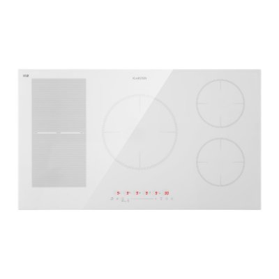 KLARSTEIN Table de cuisson - Delicatessa 90 Hybrid - Plaque vitroc&eacute;ramique - 7400W - Minuterie - Blanc