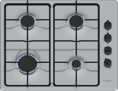 BOSCH Table de cuisson gaz  PBP6B5K80 - S&eacute;rie 2 - 58 x 4,5 x 51 cm