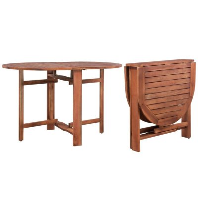 VIDAXL Table de jardin 120 x 70 x 74 cm Bois d'acacia massif  Brun