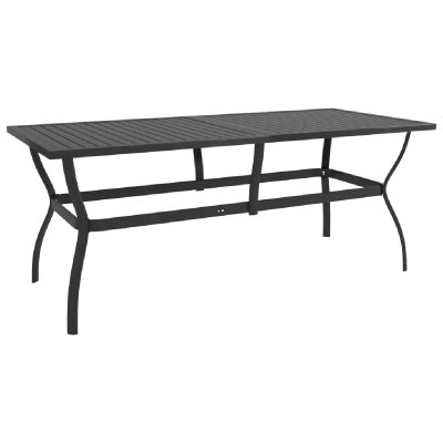 VIDAXL Table de jardin Anthracite 190x80x72 cm Acier  - Anthracite