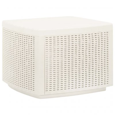 VIDAXL Table de jardin Blanc 53x53x40 cm Plastique