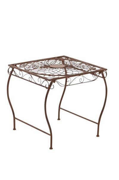 CLP Table de jardin carr&eacute;e Zarina 50 x 45 cm , Marron antique