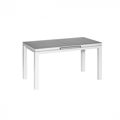 Table de jardin en aluminium extensible Ibiza gris perle 8/10 personnes