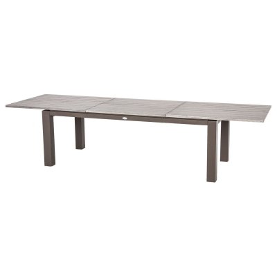 HESPERIDE Table de jardin extensible 10 personnes h&eacute;raklion - l. 220/320 cm - gris tonka